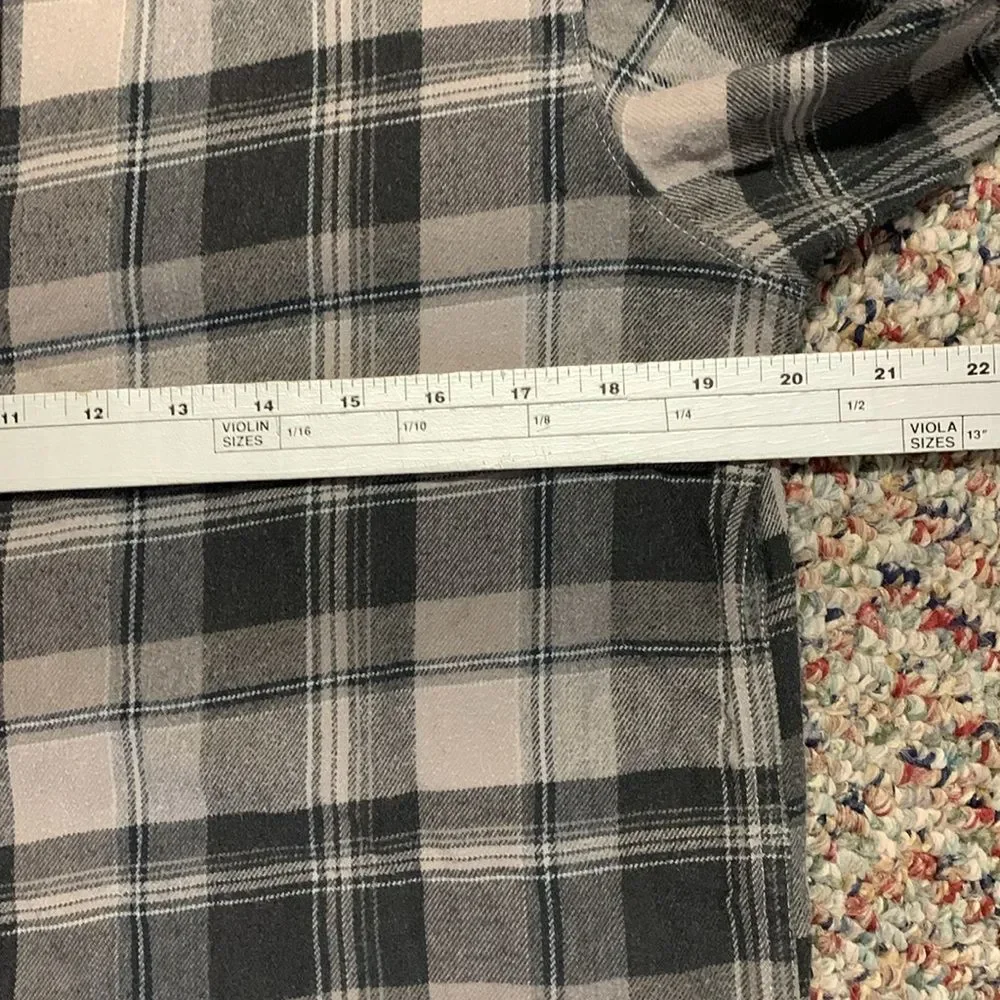 The North Face Men's Gray Tartan Plaid LS Button-Up Classic Flannel Shirt Sz S